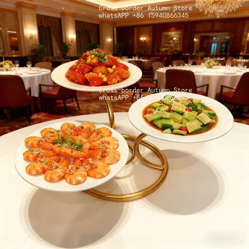 Hotel banquet hall cold dish rack multi-layer plate rack dish plate cold hot pot side