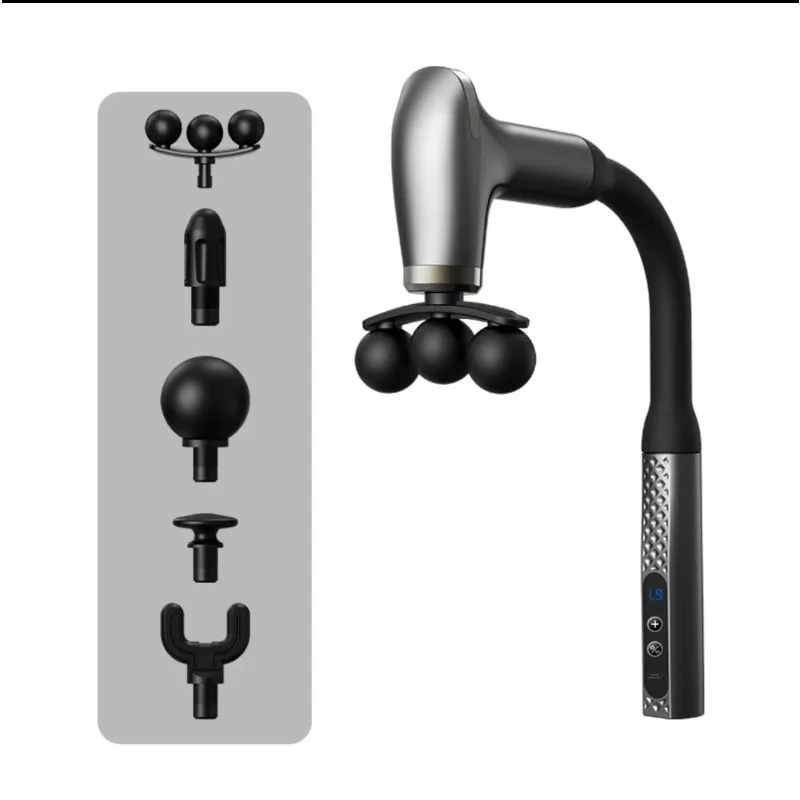 

Electric Muscle Massager with Angled Long Handle, Triple Head Deep Tissue Relaxation