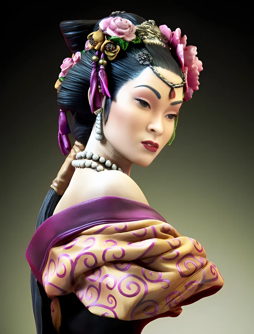 

Resin model kit Chinese ancient beauty Collectible Unassembled Sculpture for Hobbyists