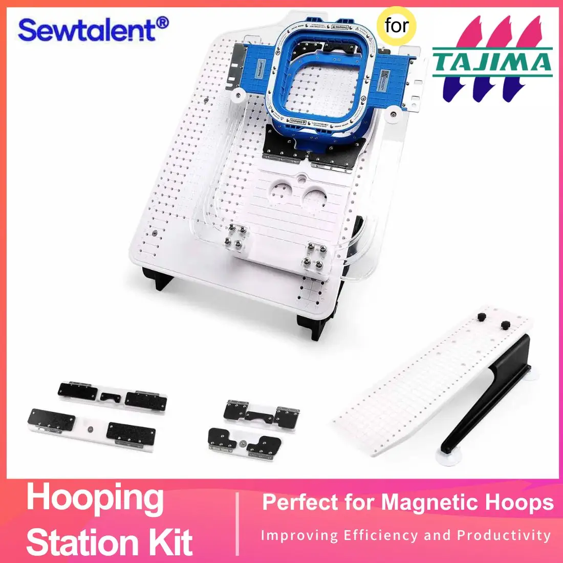 Sewtalent Magnetic Mighty Hoop Frame Starter Kit Hooping Station Board for Tajima SAI TMBP TFMX Machines