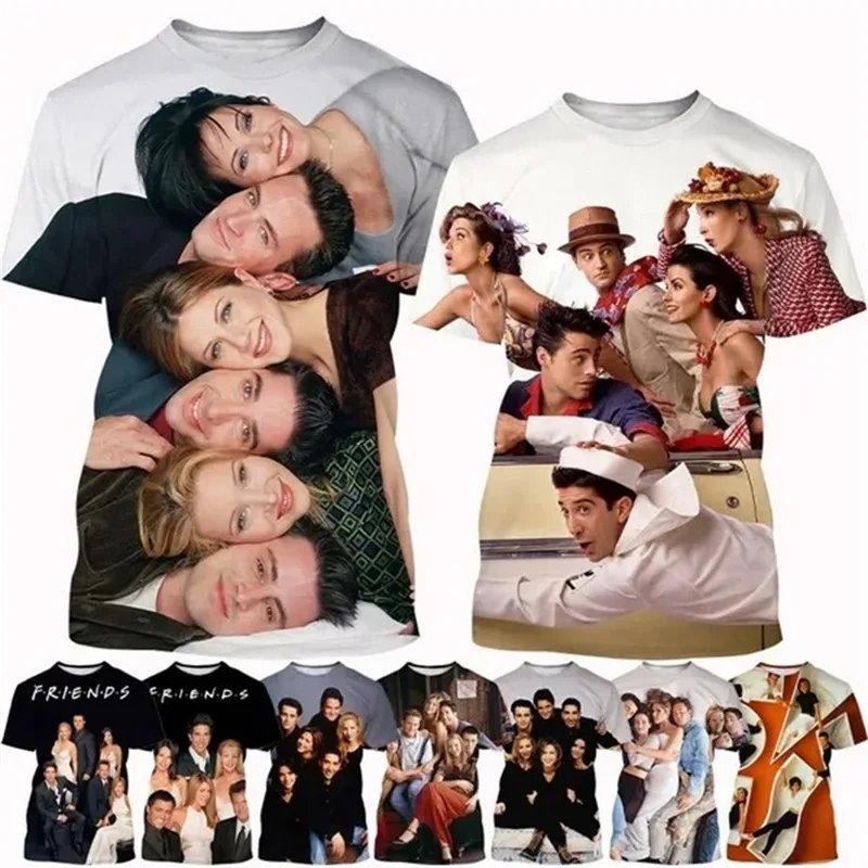 Hot Sale Friends TV T-Shirt For Men Women 3D Printing Casual American Humor Sitcom Tee Tops Round Neck Short-sleeved T Shirts