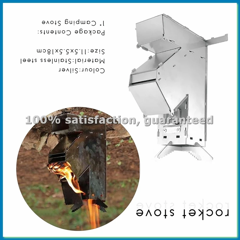 

Camping Stove Foldable Wood Burning Stove Backpacking for Outdoor Picnic BBQ Camp Hiking-ANKL