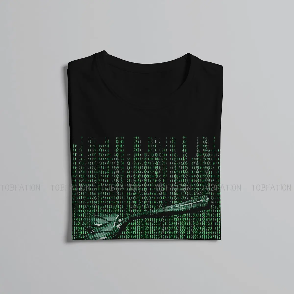 تي شيرت قطني ماركة ماتريكس نيو فيلم لا يوجد ملعقة من نيو شيرت رجالي قوطي كبير غير رسمي برقبة دائرية 2020 #5