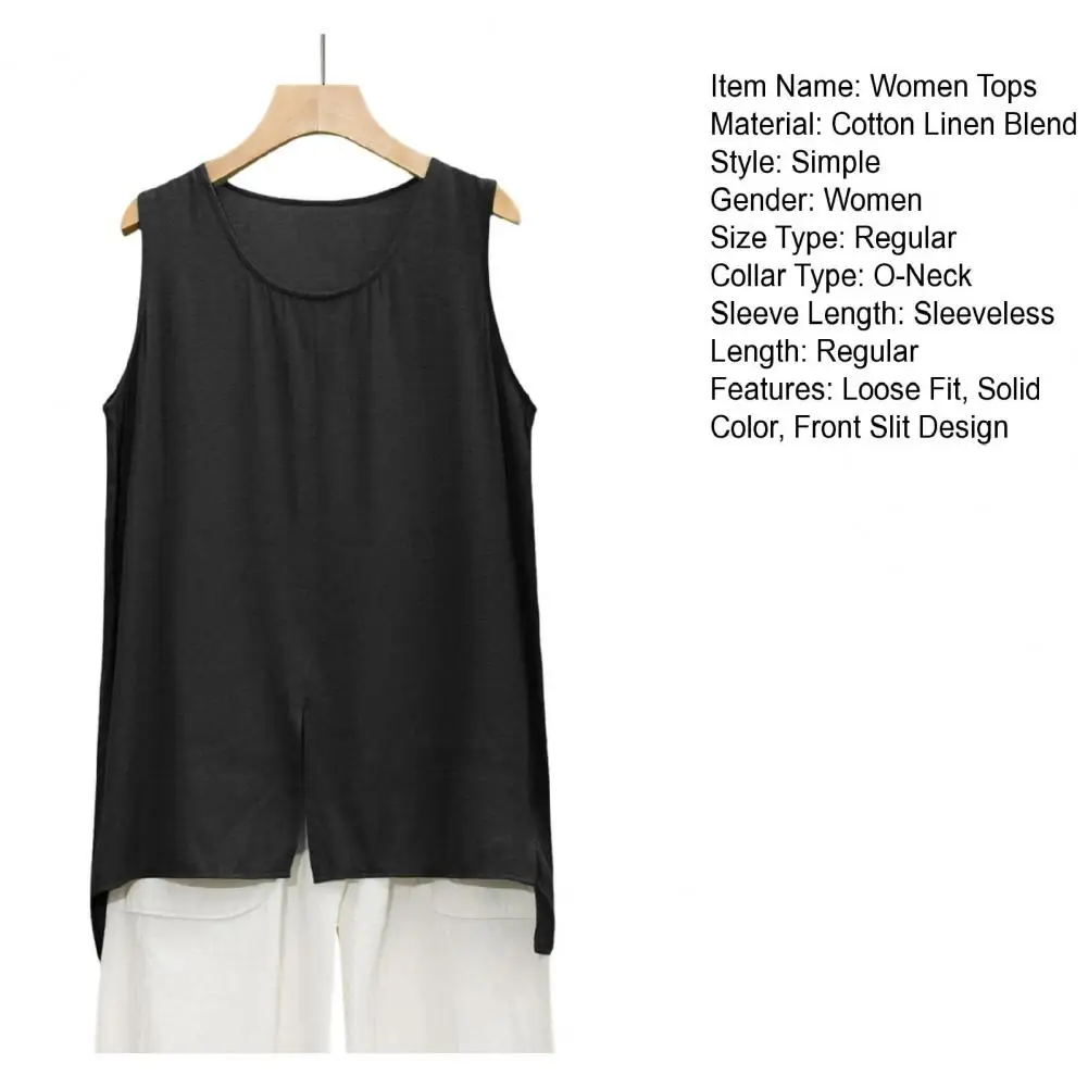 

Women Summer Tanks Ladies Sleeveless Tank Tops Solid Color Tops 2026 Shirt Round Neck Shirts Loose Fit Summer Casual Camisole
