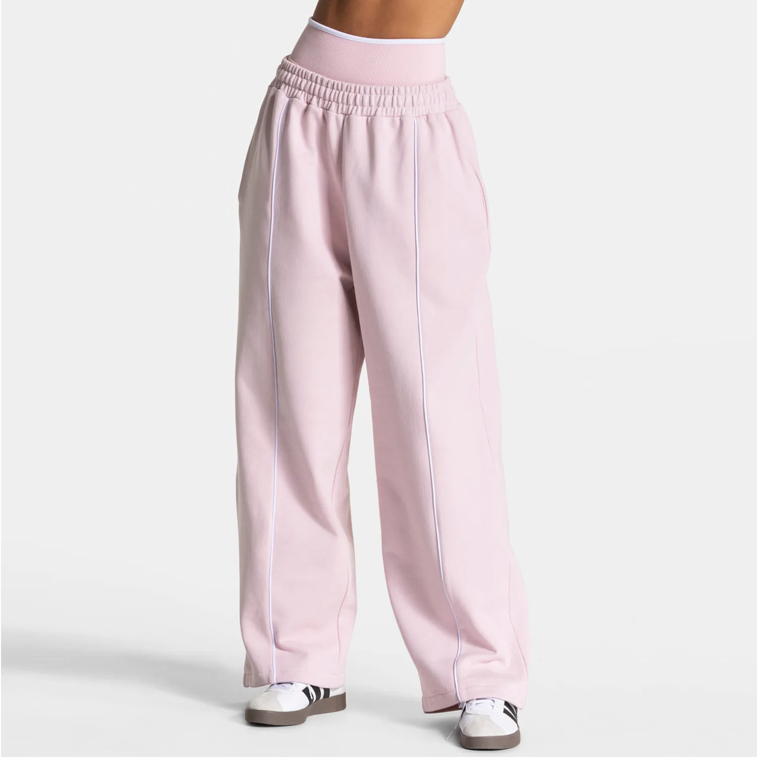 LOGO Loose Yoga Pants - Fashionable and Comfortable Casual Straight Yoga Pants with High Elasticity Fitness and Sports Pants