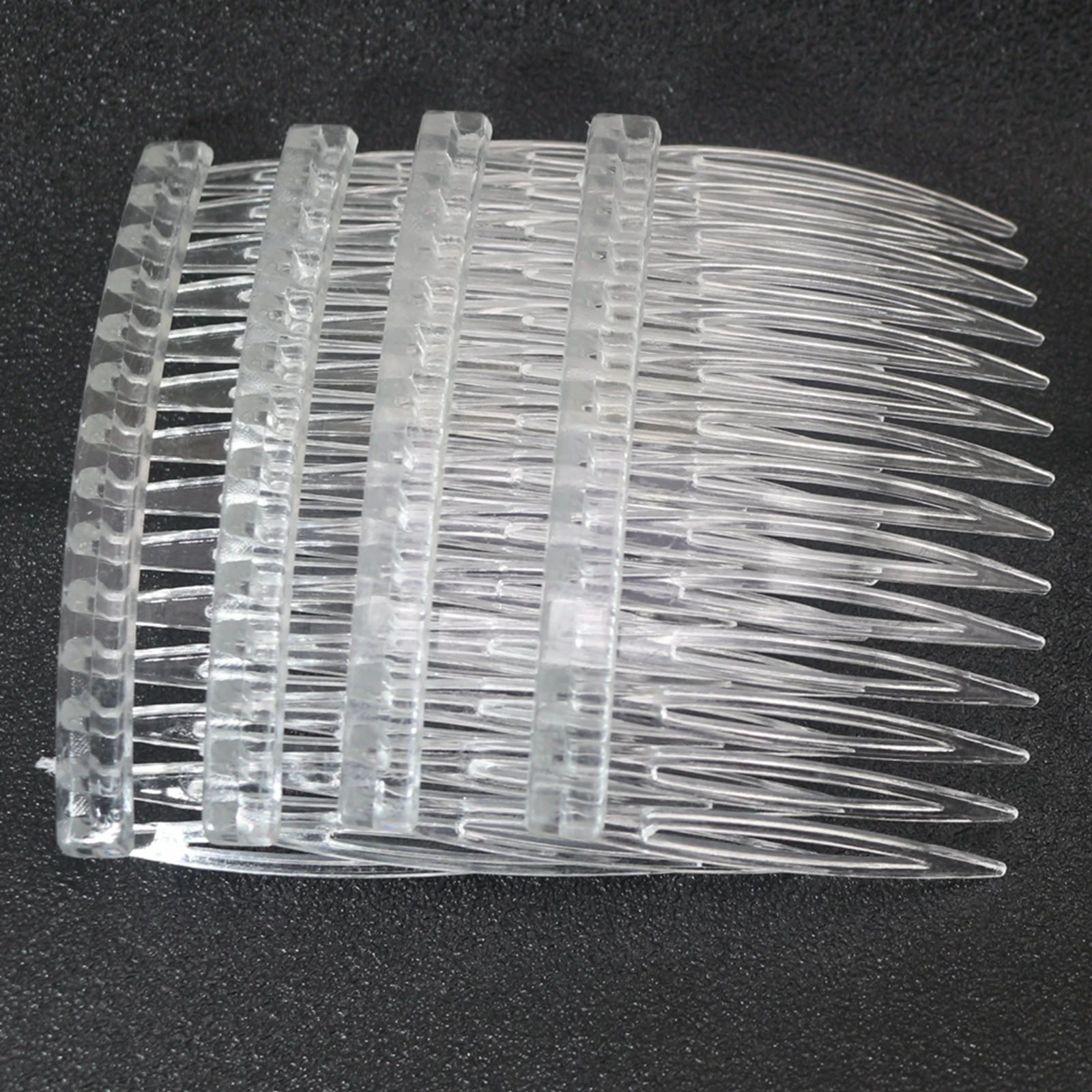 20 Clear Plastic Hair Clips Side Combs Pin Barrettes 70X40mm for Ladies