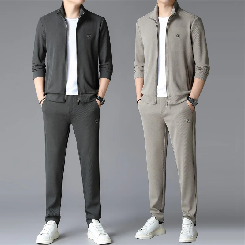 

Men's Casual Sportswear Set Spring Autumn Sle Long Sve Sweatirt And Pants Comfortable Faionable Men's Outfit