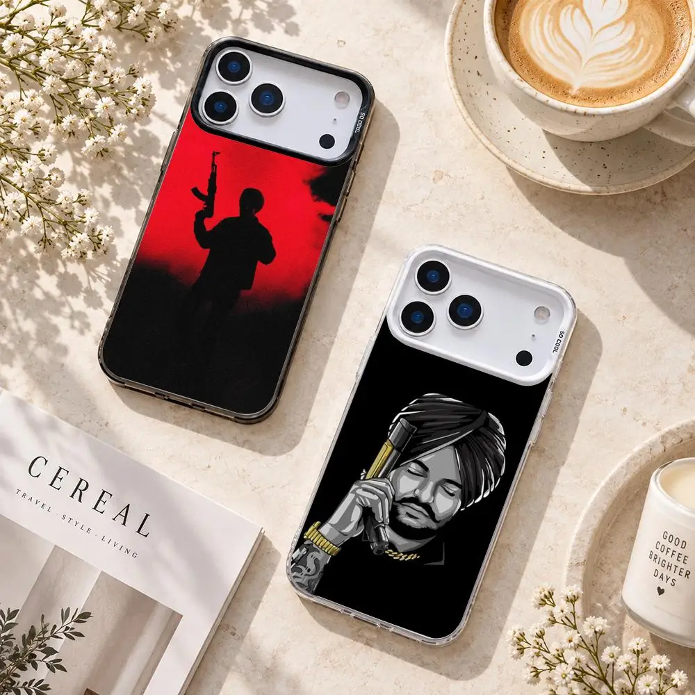 Punjabi Singer Sidhu Moose Wala Phone Case For iPhone 18 17 16 15 14 13 12 Pro Max Plus Slim Shockproof Phone Case Cover Shell