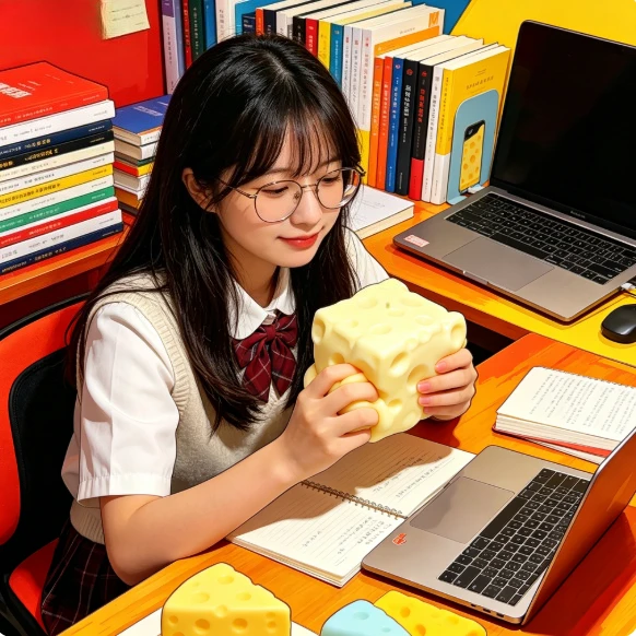 Giant Cheese Cube Squishy Toy, Extra Thick Zero Rebound Soft Squeeze Fidget Toy, Stress Relief Anti-Anxiety Sensory Decompression Toy, Large Kawaii Food Shape Squishy Gift for Kids Adults Office