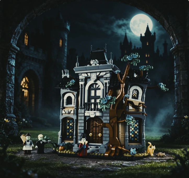 The Latest Hot Selling Small Black House Building Toy Models, Home Decorations, and Home Adult Collages for 2026