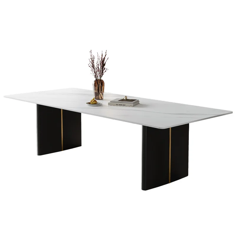 AA minimalist dining table small large apartment rock slab dining table light luxury modern simplicity