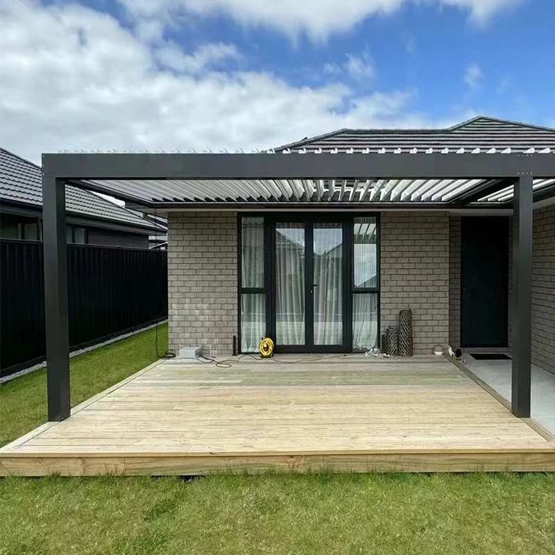 Manufacture Pergola With Roof Gazebo 10x10 Aluminium Louvre 20 Ft Foldable Container Arbor Hard Top Gazebo view 6