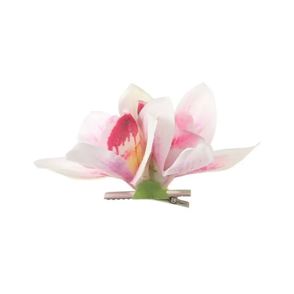 

Тканевая заколка с цветком орхидеи, богемные заколки, имитация цветка, зажим в виде утконоса, аксессуары для волос, свадебный головной убор