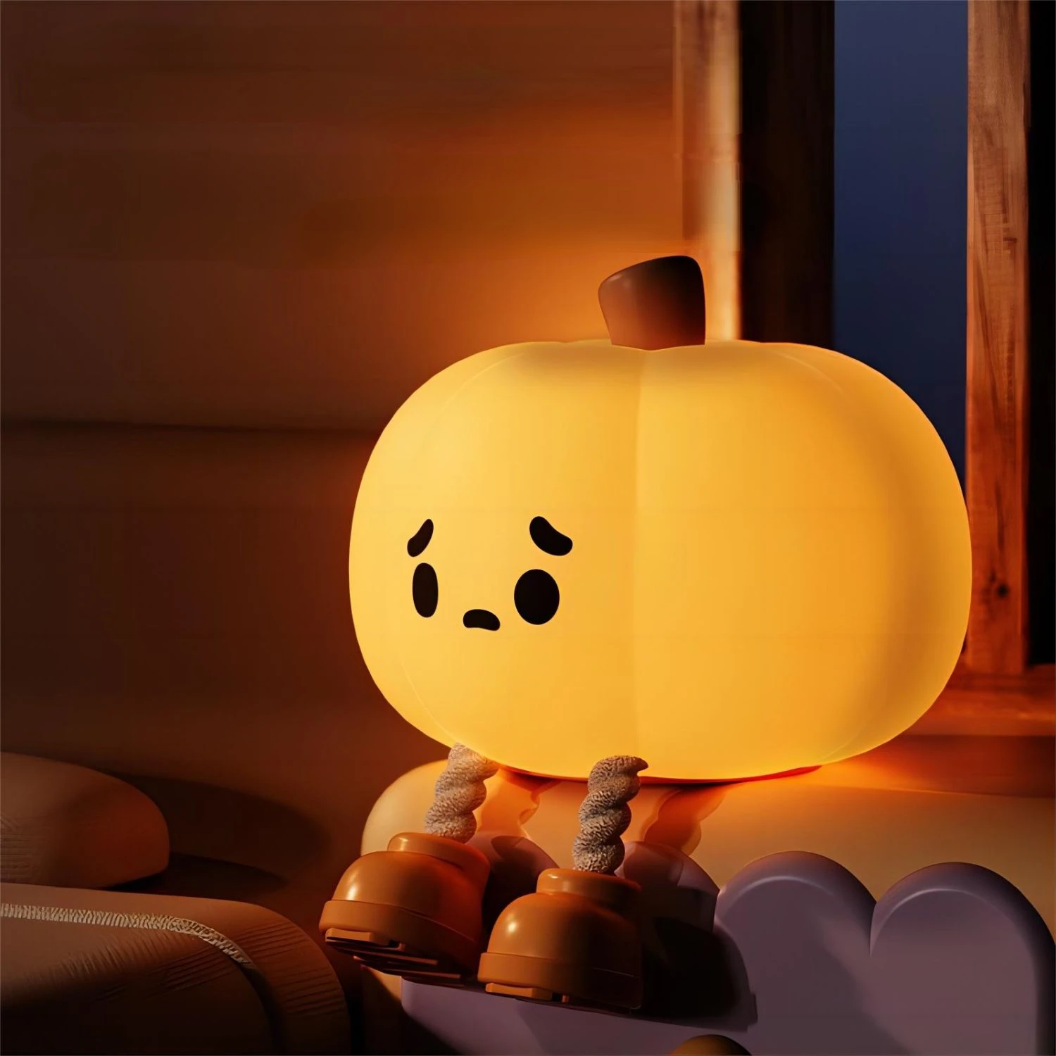 Imagem -03 - Pumpkin Halloween Night Lights For Kids Safe Lamp Decorações Timing Dimmable Soft Silicone Bedside Decor Cute Baby Gifts