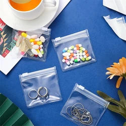 EVA Storage Bag Travel Medicine Pill Pouch Bags Reusable Pill Bags Clear Bag Self Sealing Vitamin Tablet Bag Jewelry Storage Bag