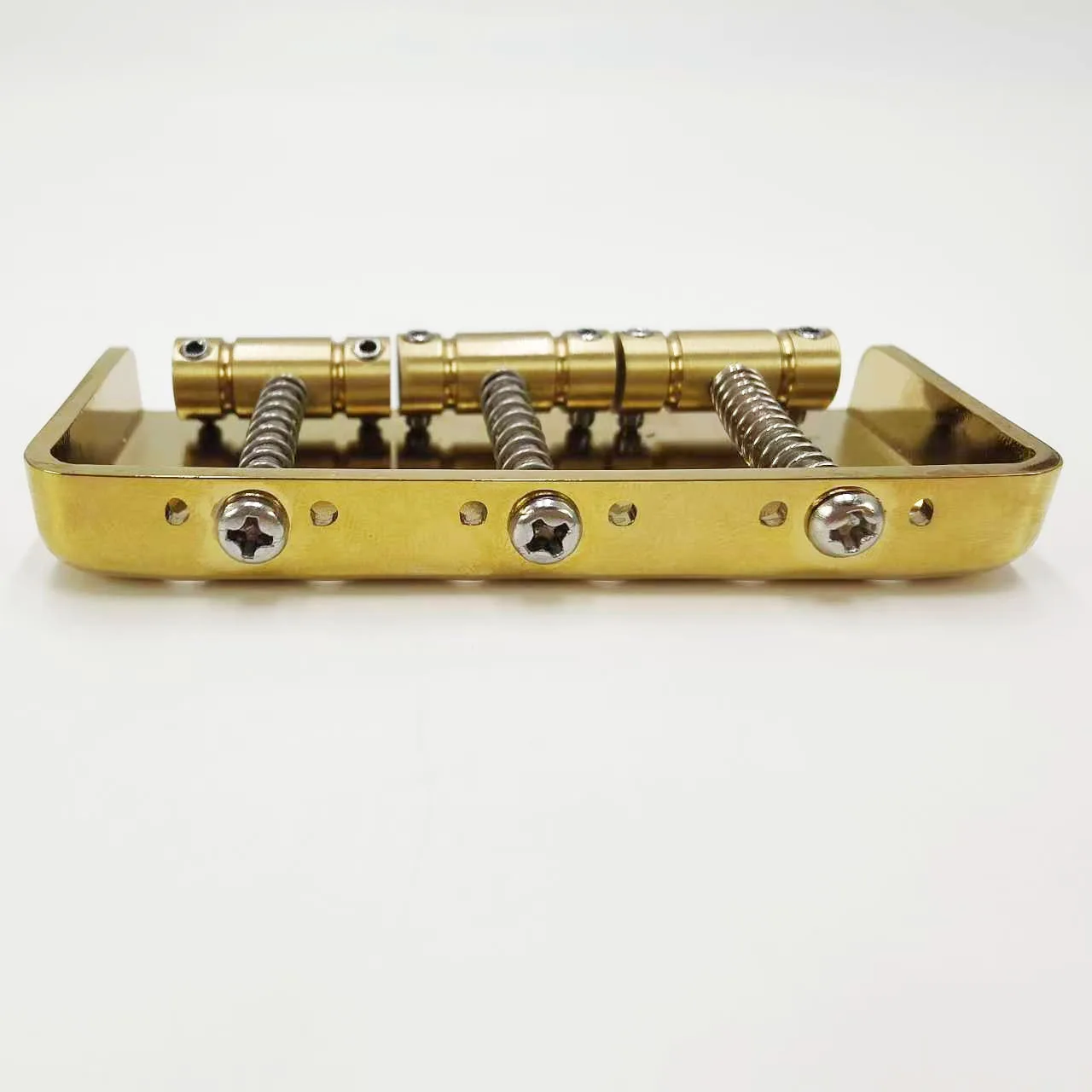Electric Guitar Brass Bridge Short / Fixed / 3-Saddle Cylinder Brass Saddles Bridge & Tailpiece For TL Guitar Parts