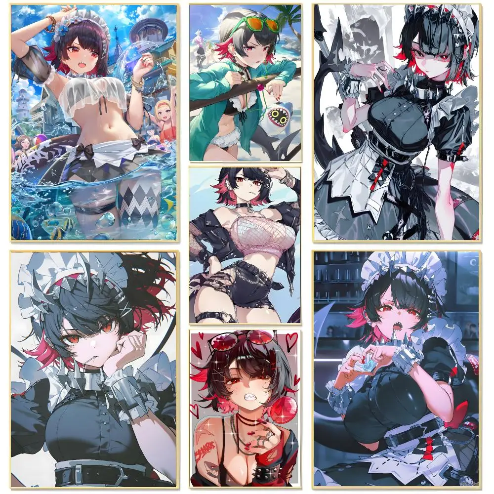 battle character Z-Zenless Zone Zero Ellen Joe Poster Living Room Bedroom Decorative Print Unframed Decor