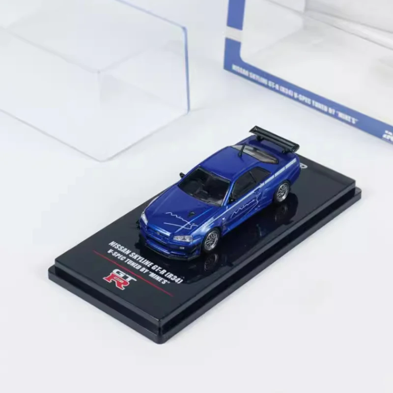 Diecast 1: 64 Scale INNO SKYLINE GT-R GTR R34 V-Spec II Alloy Sports Car Model Holiday Gifts Toys