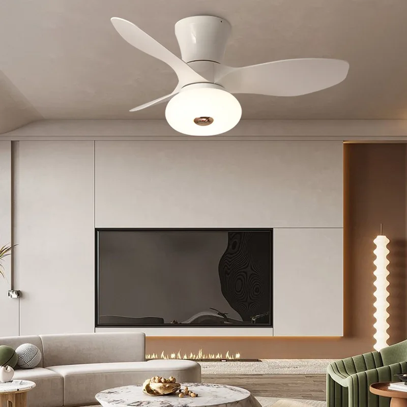 Cream Style Children's Room Fan Lights Red Bedroom Ceiling Small Ceiling Fan Lamp Household Fan Mute Fan-Style Ceiling Lamp