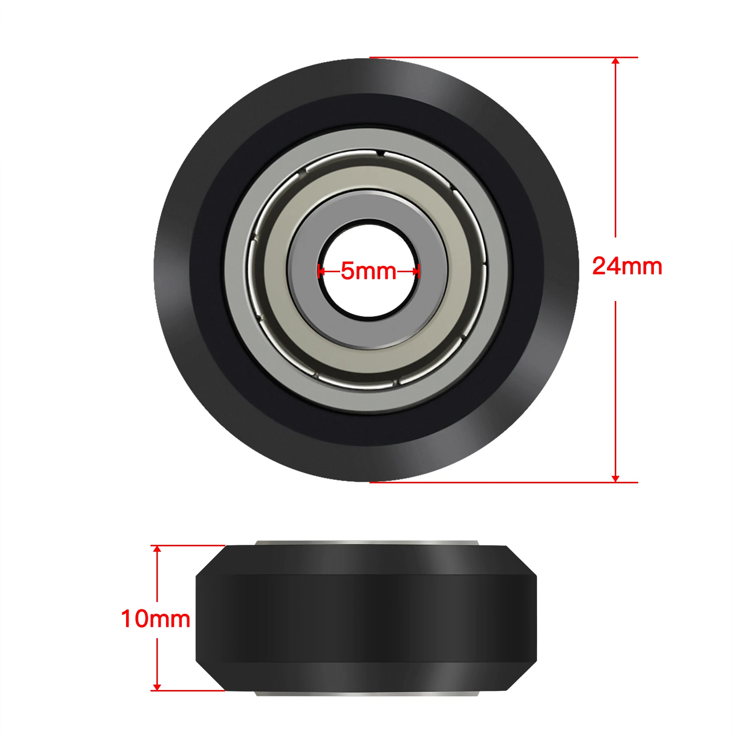 1/5/10/24PCS POM Rad Mit 625ZZ Linear Lager 3D Drucker POM Rad Kunststoff Pulley für Ender 3 CR-10 Laser Graveur Teile – Detail 6