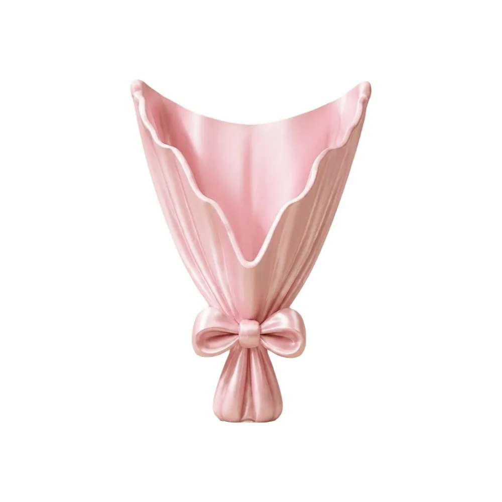 3D Printed Bouquet Shaped Vase European Style Plastic Aesthetic Flower Vase Decorative Desktop Ornament For Living Room