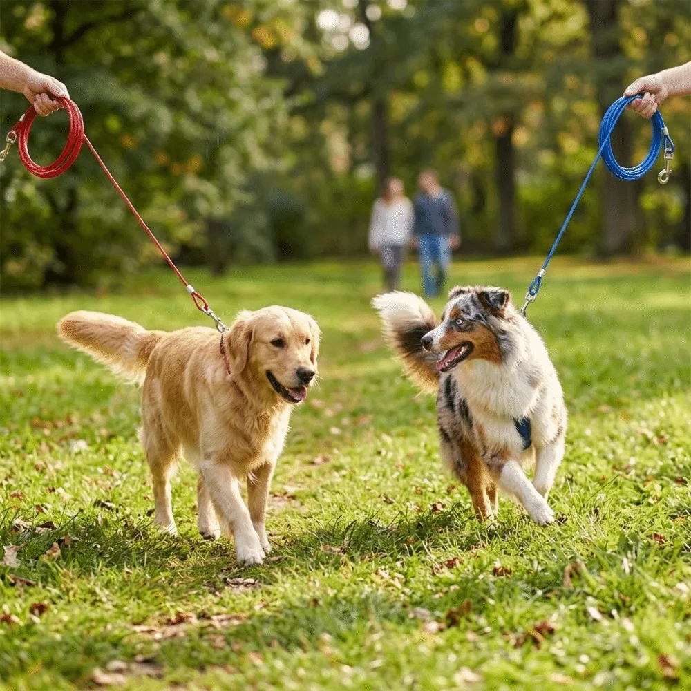 Extra Extended Length Dog Training Leash Inner Metal Core Thickened Wire Body Anti Bite Dog Lead High Strength Built