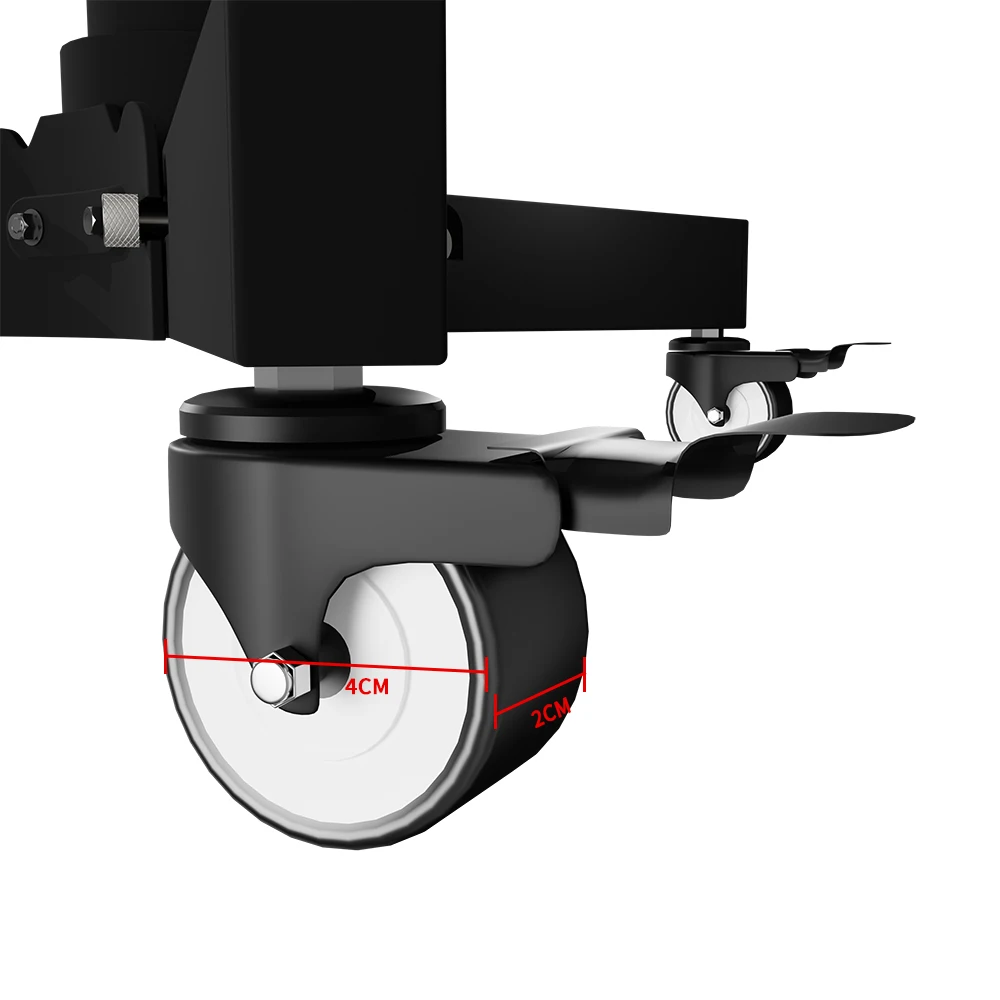 Metal Tripod Light Stand Floor-Mounted Pulley Movement Foldable Photography Fill Spot Light Softbox Photo Studio Wheels Base