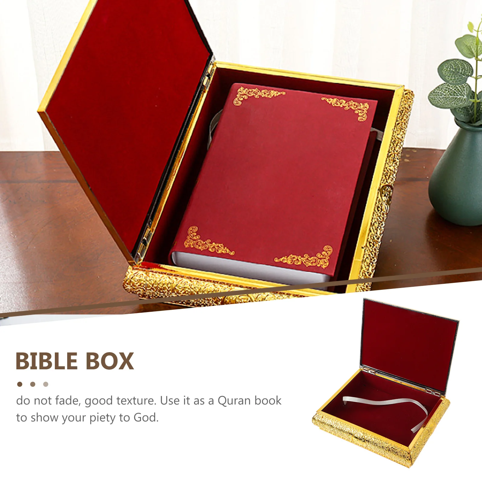 Quran Book Box Koran Case Cases Container Storage Decorative Bible Acrylic Household Books