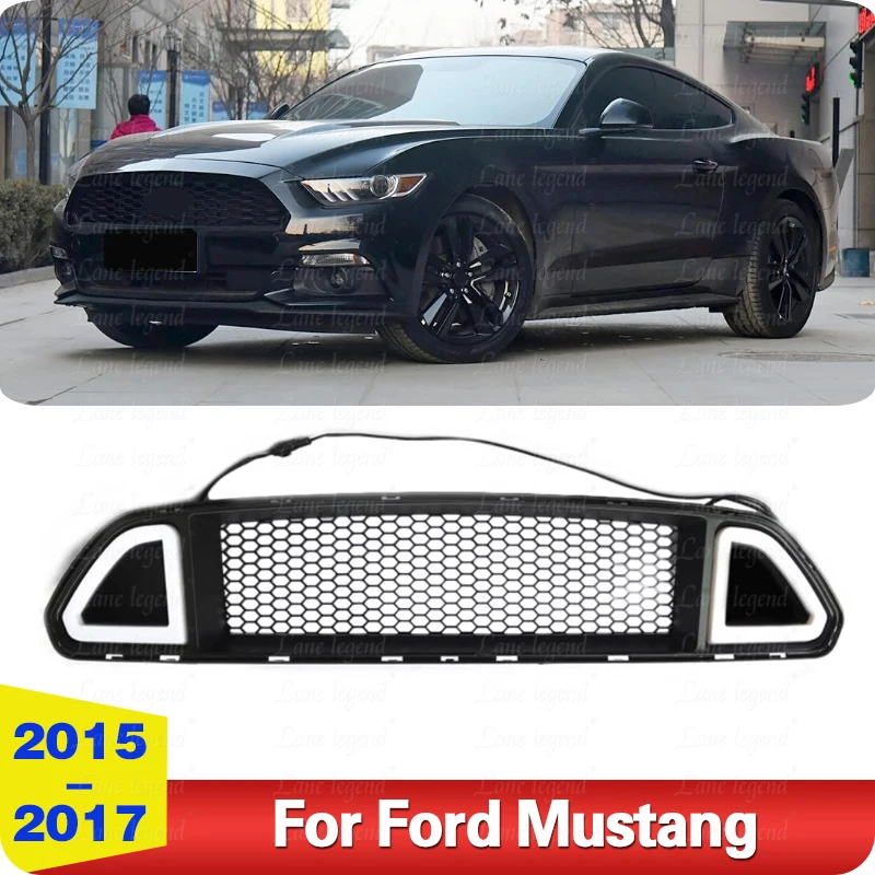 

Центральная решетка передней решетки для Ford Mustang 2015 2016 2017, АБС-пластик, передняя решетка, вентиляционная сетка, модифицированная автоматическая решетка