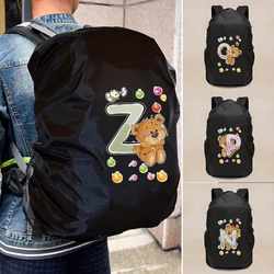 Mochila cubierta de lluvia para mochilas escolares de 20-70L, fundas impermeables con letras de oso, para acampar al aire libre, senderismo, escalada, funda a prueba de polvo, 2023