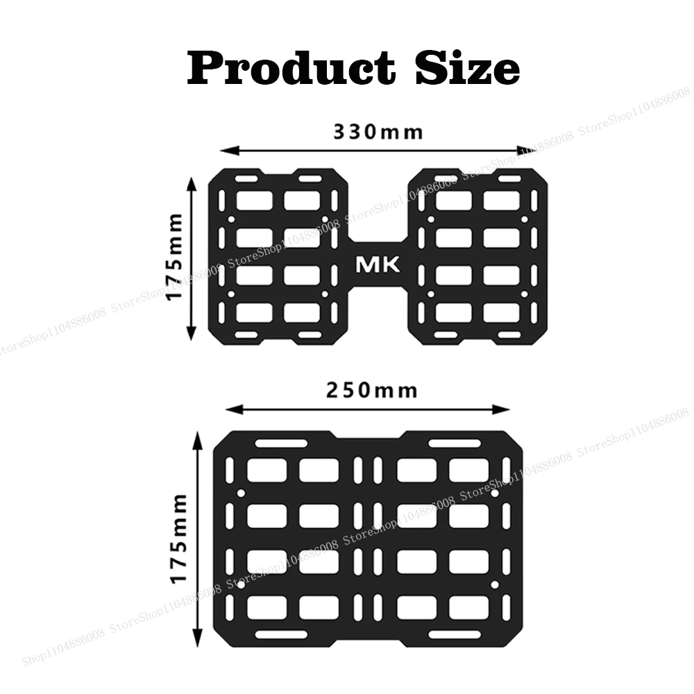 Panel Molle Motocyklowy do Przechowywania w Kuferze DIY Akcesoria Stal Węglowa Uniwersalny Organizer do Kufrów Bocznych Modułowe Przechowywanie
