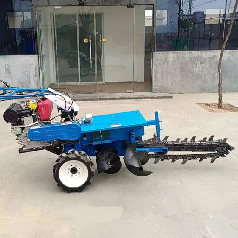 Ditch Double Chain Fiber Optic Micro Trenching Machine Ditcher Trencher