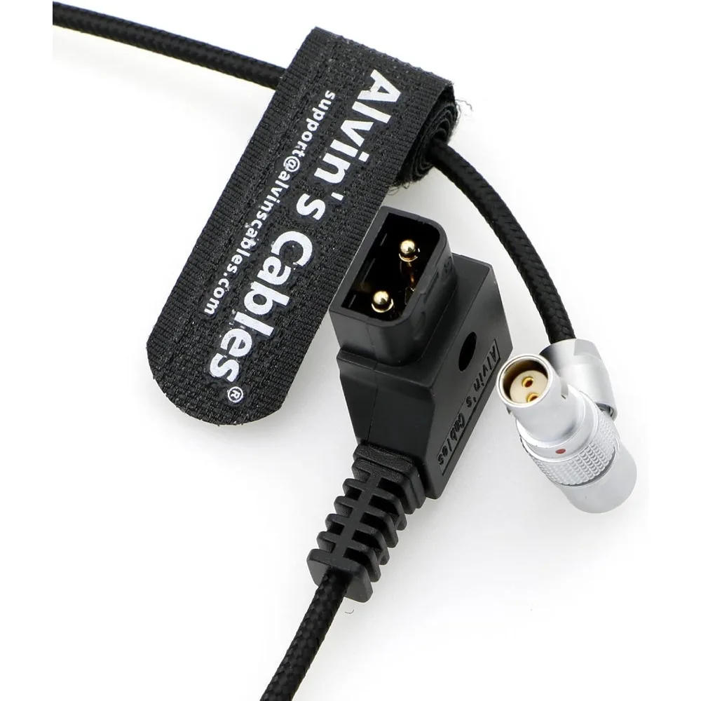

Alvin's Cables Гибкий силовой кабель для камеры RED Komodo, вращающийся прямоугольный 2-контактный разъем «мама» на D-tap, плетеный провод 80 см