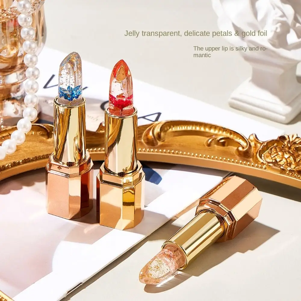 Rouge à lèvres hydratant à couleur changeante, imperméable, nourrissant, scintillant, gelée, brillant, Anti-séchage, longue durée