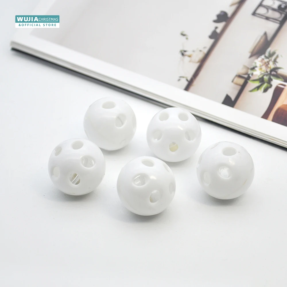 20pcs Plastic Rattle Bell Balls Squeaker Baby Toys DIY Rattle Beads Noise Maker Repair Fix Dog Toy Pet Accessories 17/24/28/38mm