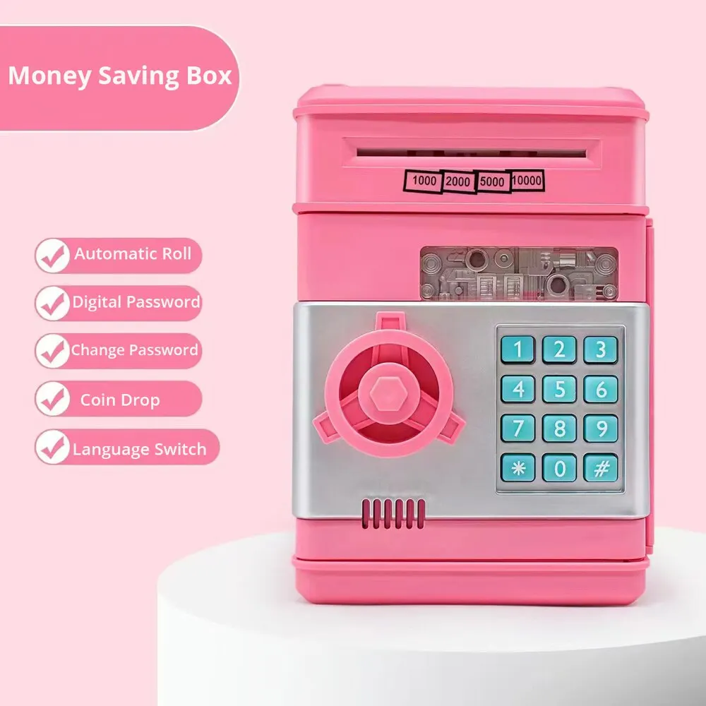 Piggy Bank Toys Money Saving Box For Teen Girls Toys Christmas Birthday Gifts For Girls Stuff ATM Machine