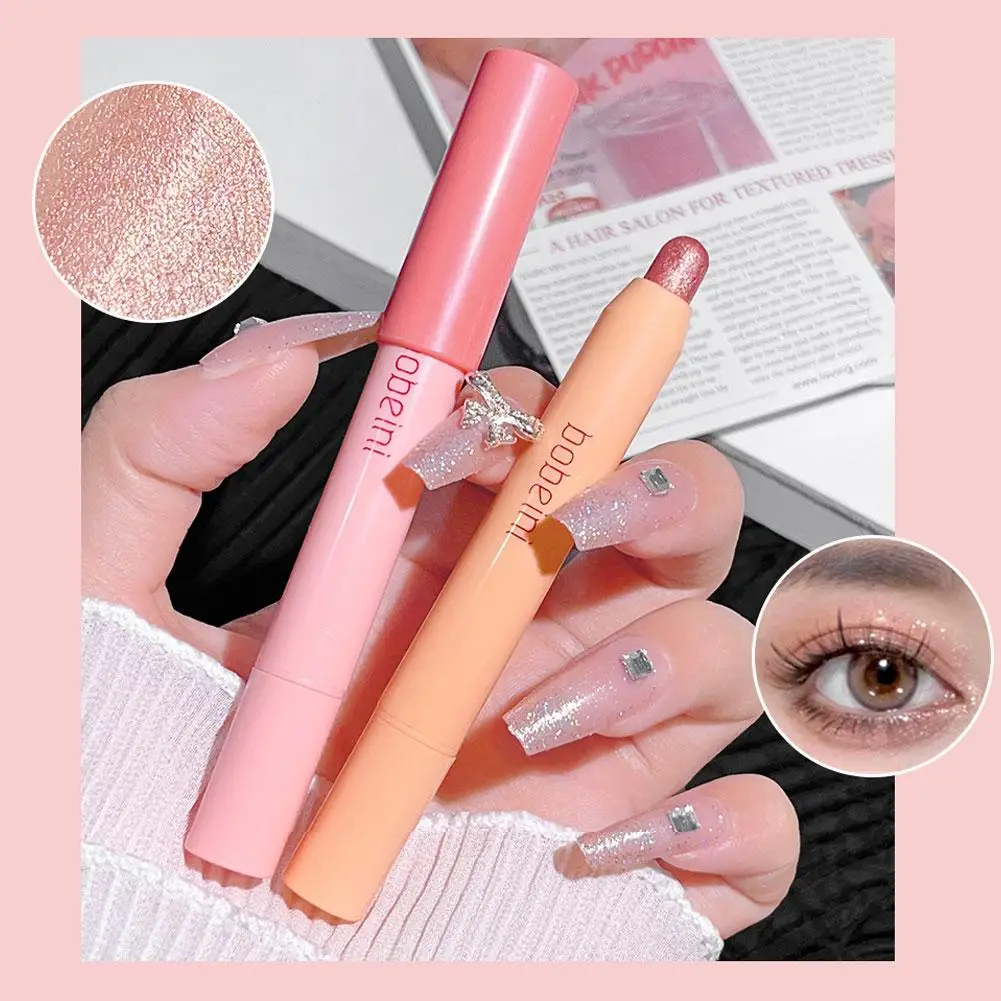 NEW High-end Diamond Eyes Pencil Shiny Glitter Eyeshadow Silkworm Pearl High-gloss Brightening Pen Glitter Eyeshadow Stick O5A2