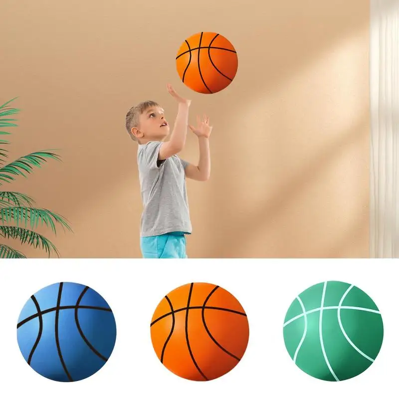 

Indoor Basketball Silent Ball Size 3/5 Quick soft Bounce Airless Foam Indoor Basketball sport game for Practice, Daily Training