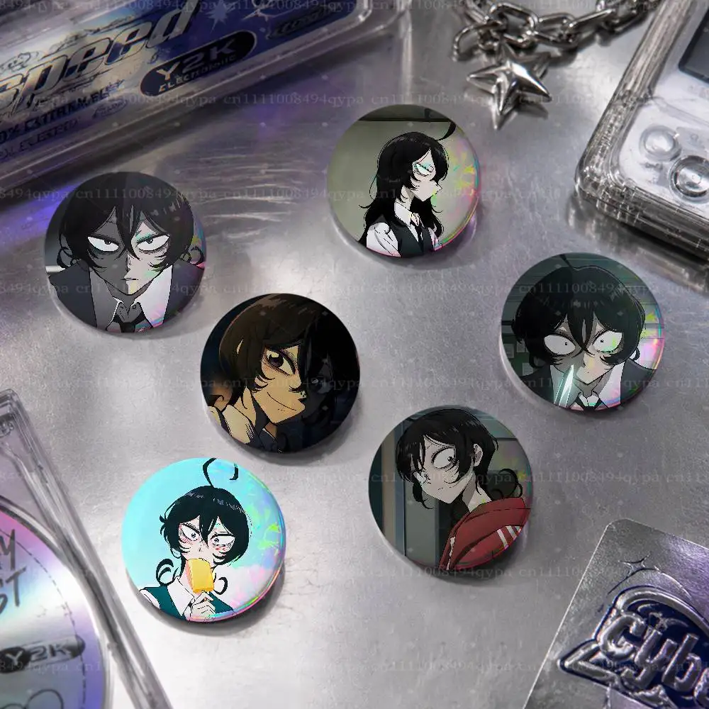 S-Shiori Fuyumura Pin Buttons Round Badge for Clothes Bags Hats Pins Accessories Backpacks Tote Bags Outfit Decor