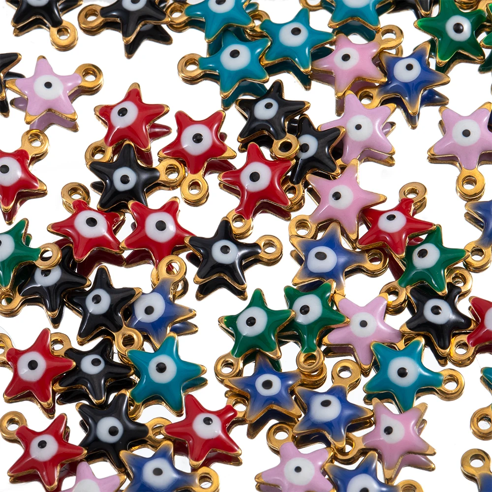 20 Stück Edelstahl Kleine Seestern Charms Fisch Anhänger Emaille DIY Schmuckherstellung Zubehör Erkenntnisse Ozean Halskette Ohrringe – Detail 16