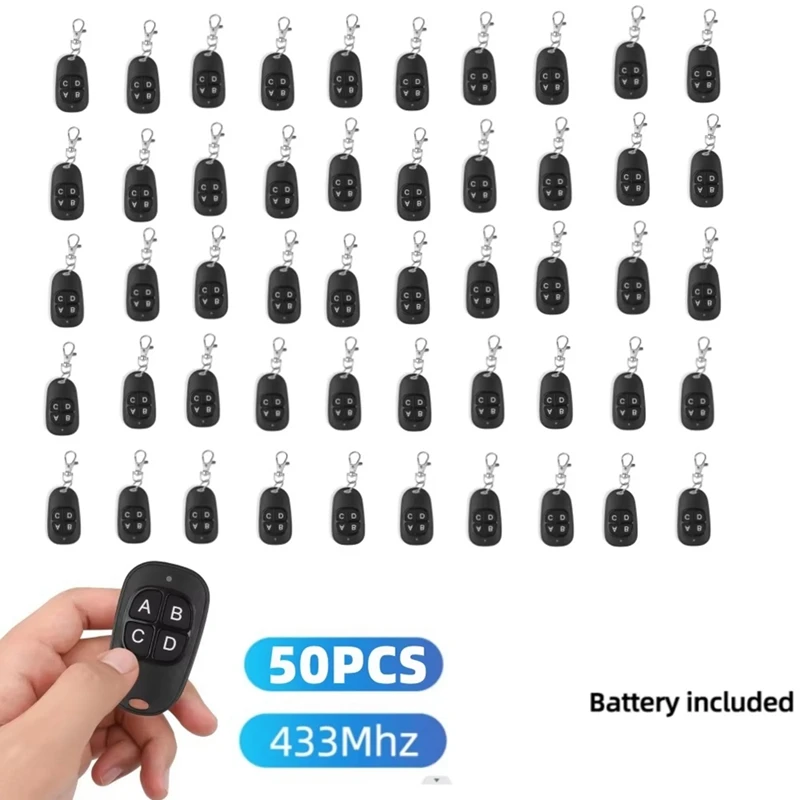 10 pçs cópia sem fio controle remoto 433mhz abridor de porta da garagem elétrica controle remoto duplicador clone código controlador