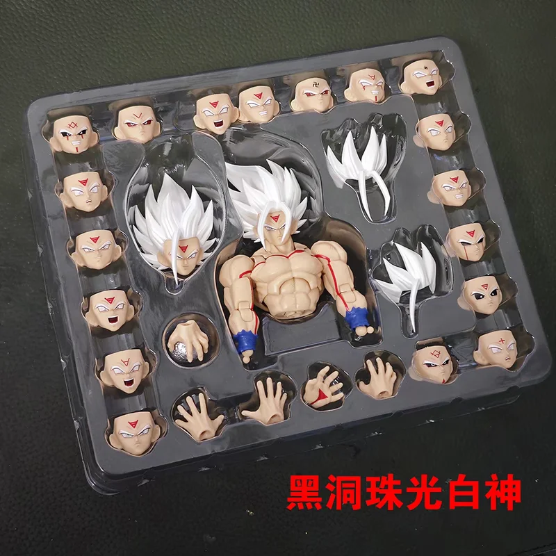 Dragonball Goku Action Figure Accessory Set White Hair Head Sculpt Hand Parts Kit For Super Saiyan Goku Model Decoration