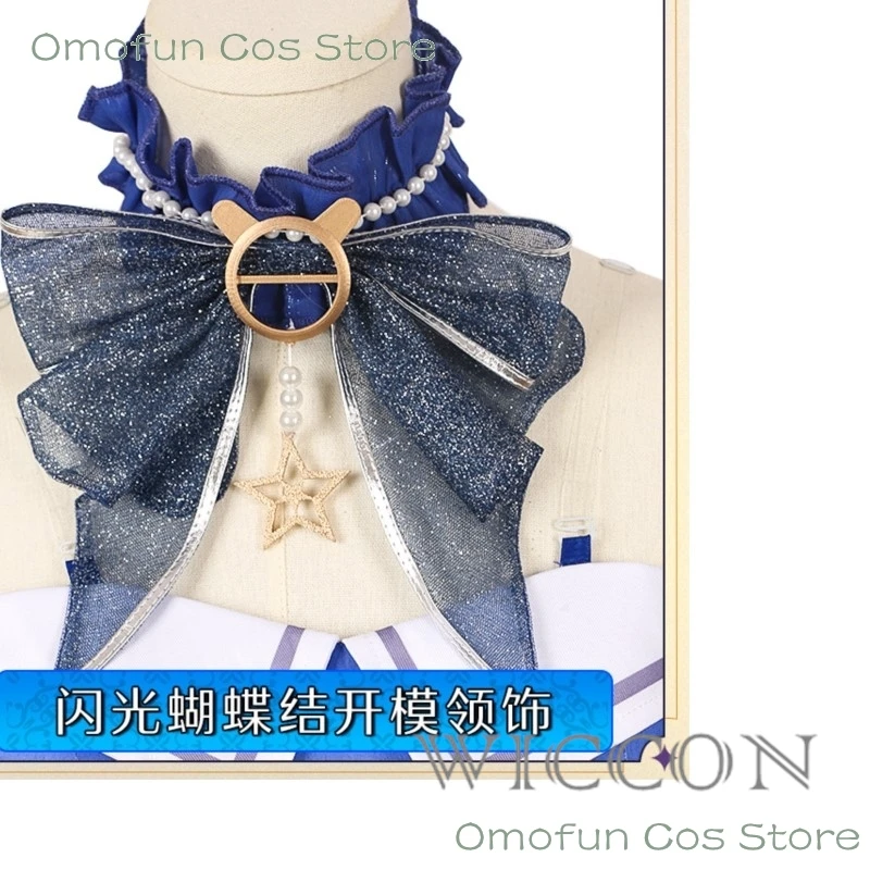 Infinity Nikki Cosplay Clothes Costume Wig Lolita Skirt Blue Dress Set Women Outfit Kawaii Girls Sweet Halloween Game Shiny Bubb