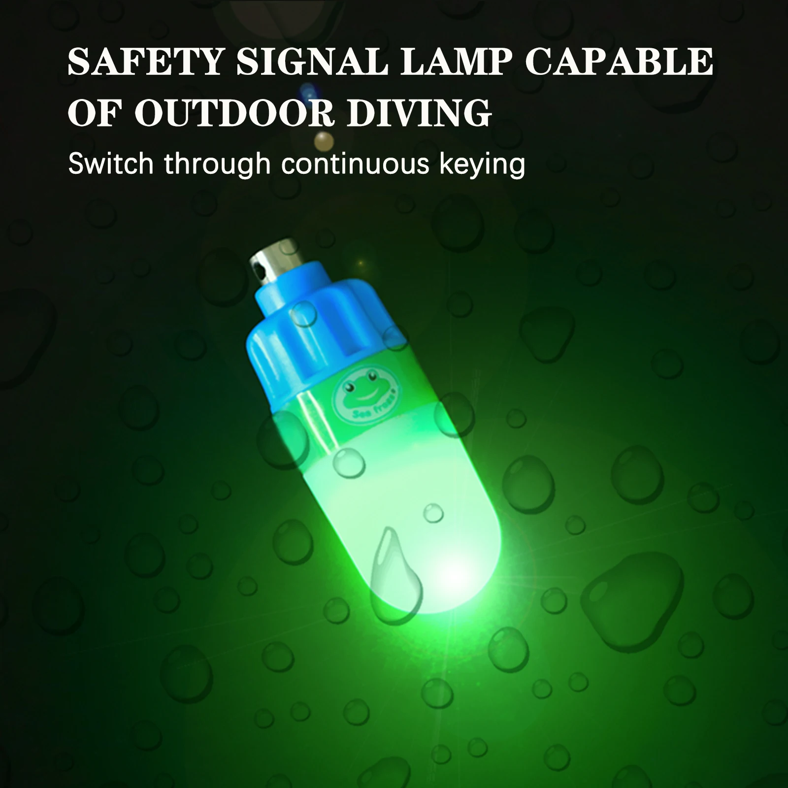 Mini Flashlight Underwater 40m Scuba Diving Safety Signal Light Night Dive Marker LED Beacon Warning Random Color Signal Light