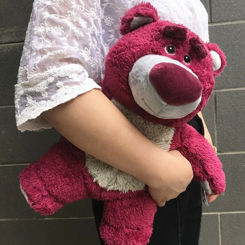 

Disney 30cm Strawberry Bear Toy Story Plush Toy Hug Bear Doll Super Soft Pillow Pp Cotton Filled Super Soft Girl Birthday Gift