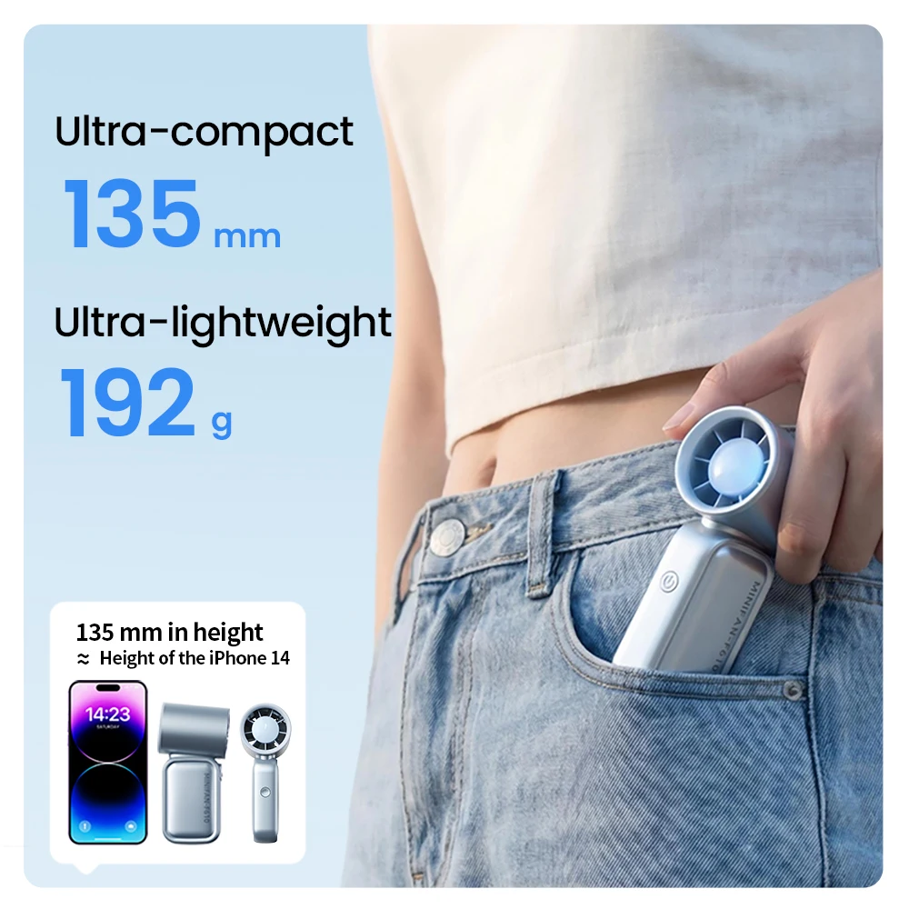 IMYCOO New Arrival Electric Portable Cooling Handheld Fan Rechargeable High Speed Outdoor Personal Battery Mini Hand Held Fan