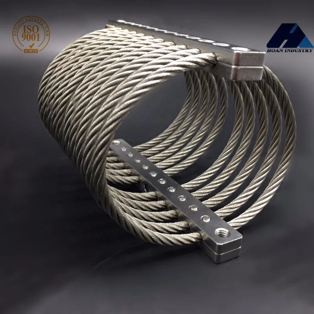 Aislador de cuerda de alambre compacto de acero inoxidable JGX-0480D-24A de construcción de barcos de exploración de aceite de Control de choque de vibración industrial