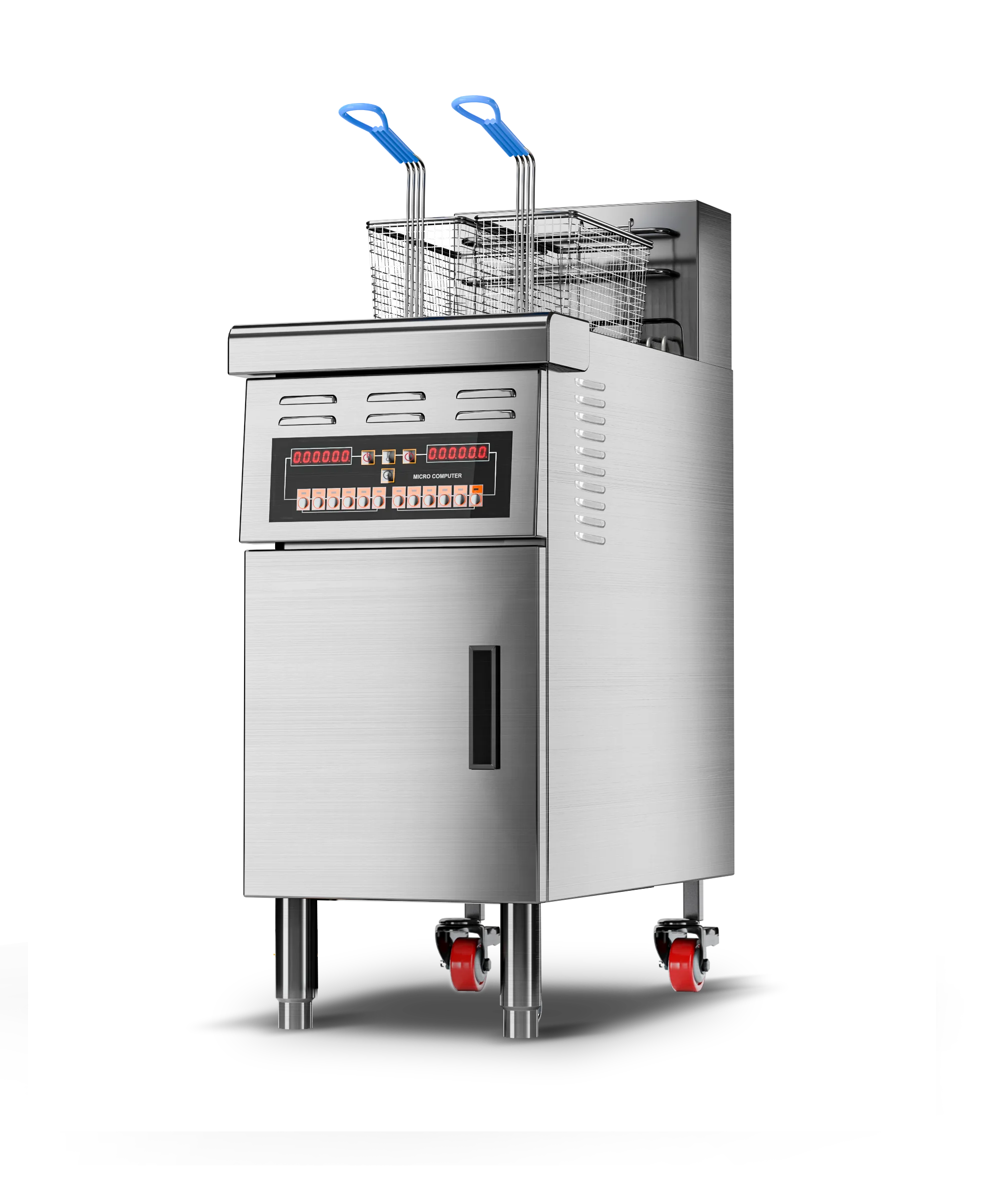 

High Efficiency Electric Fryer Vertical Commercial Computer Control 28L Deep Fryer with Built-in Oil Filter