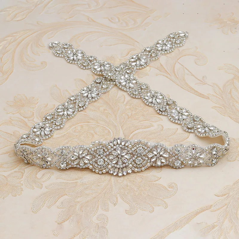 Ceinture de mariée en strass cristal, pour robes de mariée, en diamant, pour fête, bal, Pagaent, accessoires