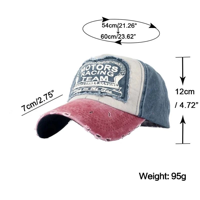 Fashionable Outdoor Sun Cap Visor Patch Color Matching Letter Wash Cloth Coated Baseball Cap